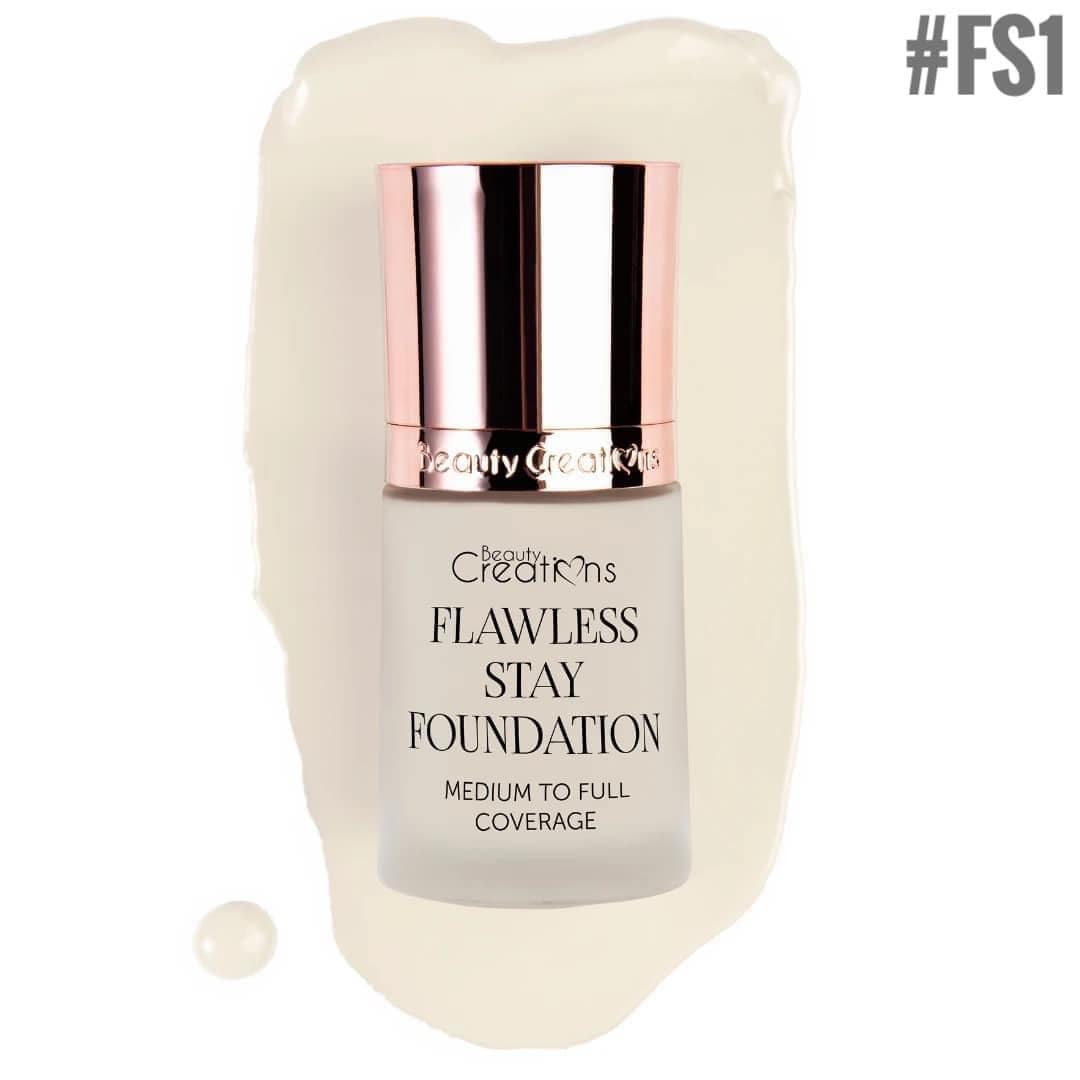 Flawless Stay Foundation Beauty Creations Tono FS1 - azukarmodaybelleza