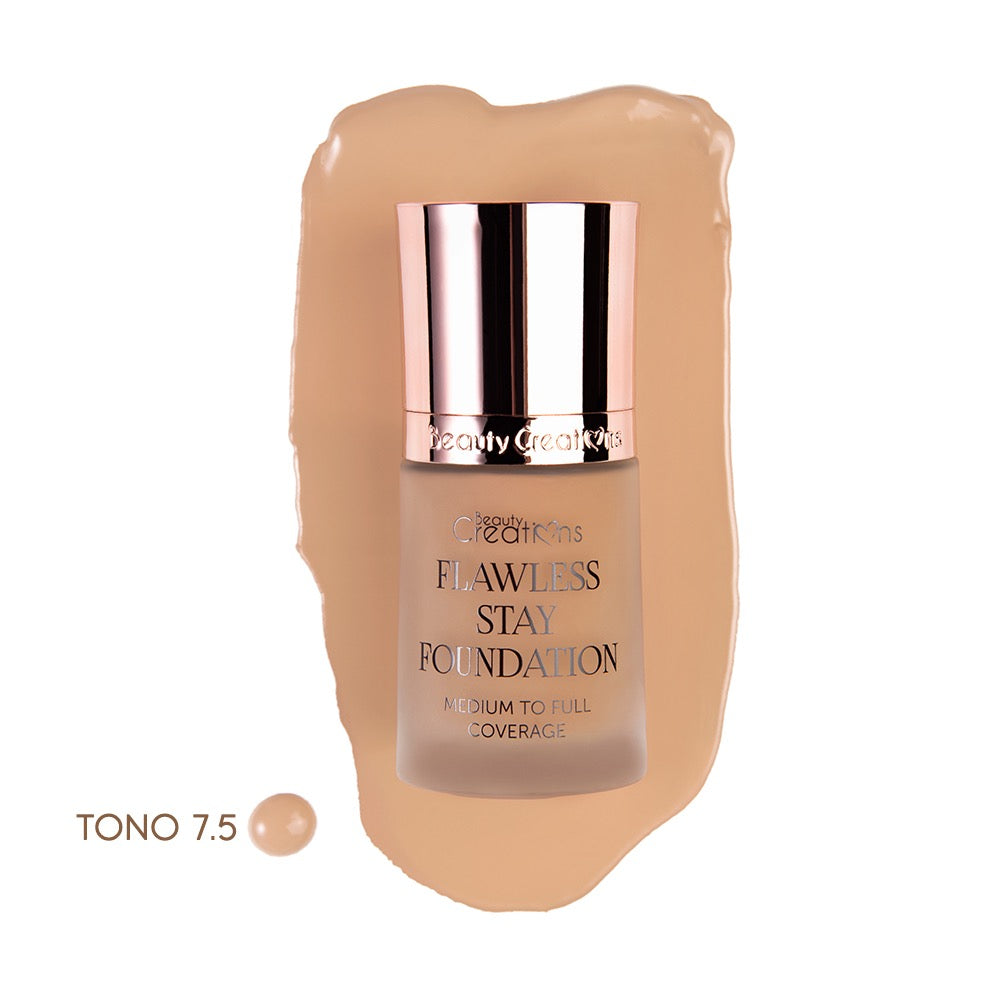 Flawless Stay Foundation Beauty Creations Tono FS7.5 - azukarmodaybelleza
