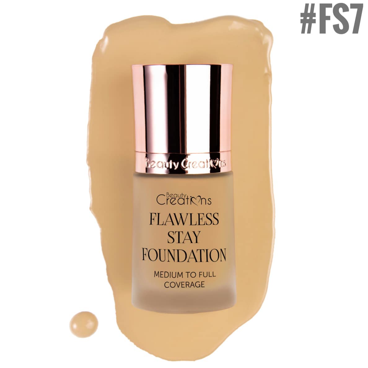 Flawless Stay Foundation Beauty Creations Tono FS7 - azukarmodaybelleza