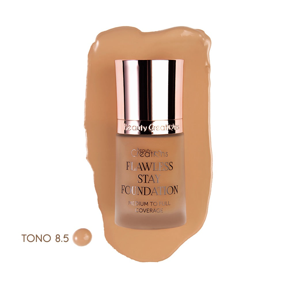 Flawless Stay Foundation Beauty Creations Tono FS8.5 - azukarmodaybelleza